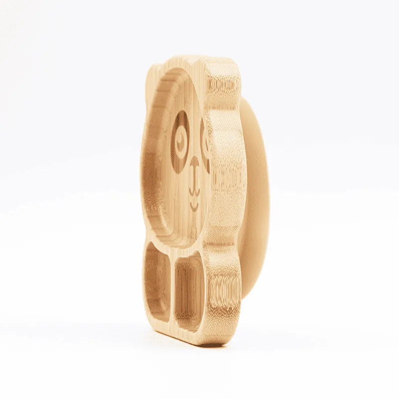 Prato Infantil Bambu com Ventosa Panda - Petit Piá