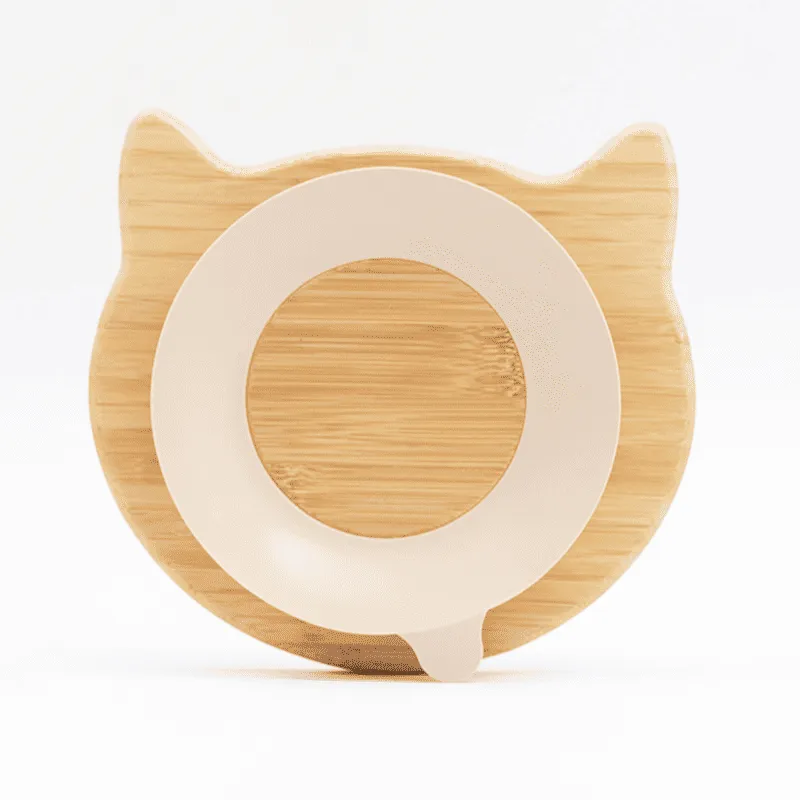 Prato Infantil Bambu com Ventosa Raposa - Petit Piá
