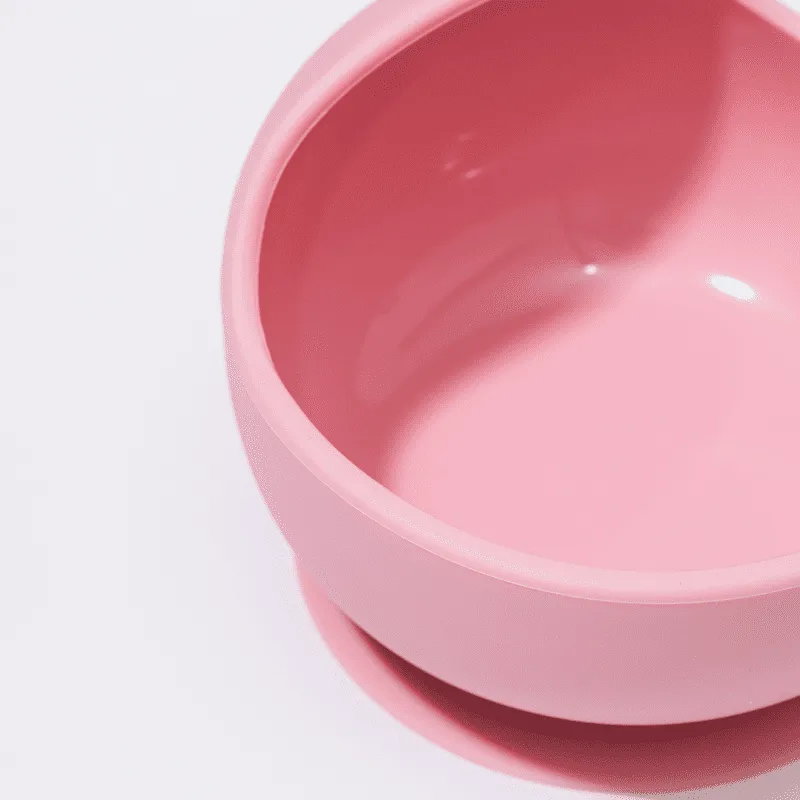 Bowl Infantil de Silicone com Ventosa Rosa - Petit Piá