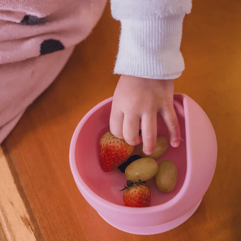Bowl Infantil de Silicone com Ventosa Rosa - Petit Piá