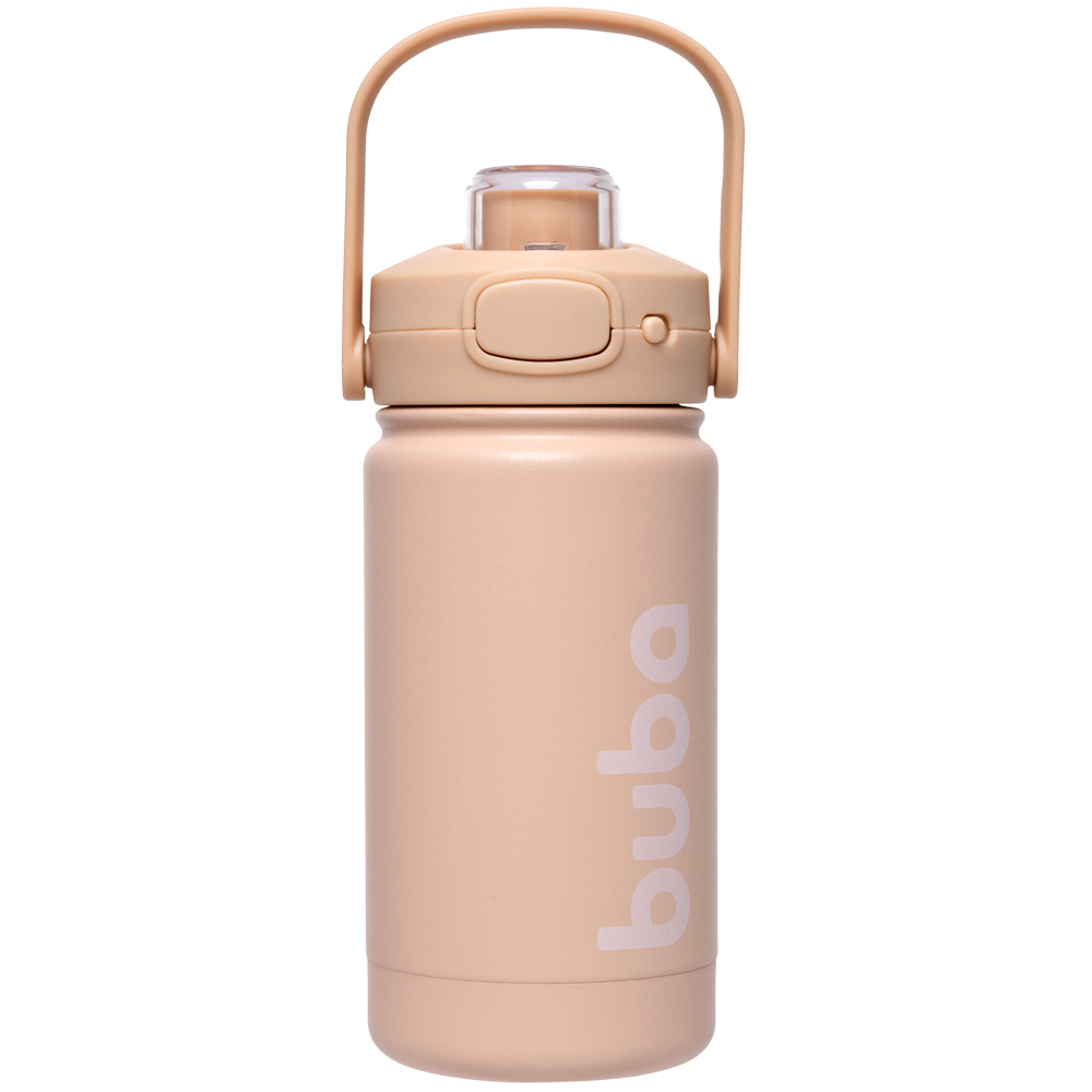 Garrafa Térmica Infantil Parede Dupla Inox 350ml Bege - Buba