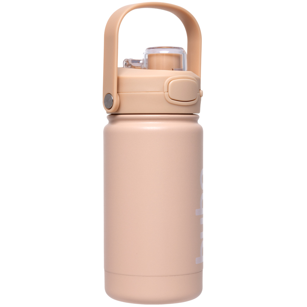 Garrafa Térmica Infantil Parede Dupla Inox 350ml Bege - Buba