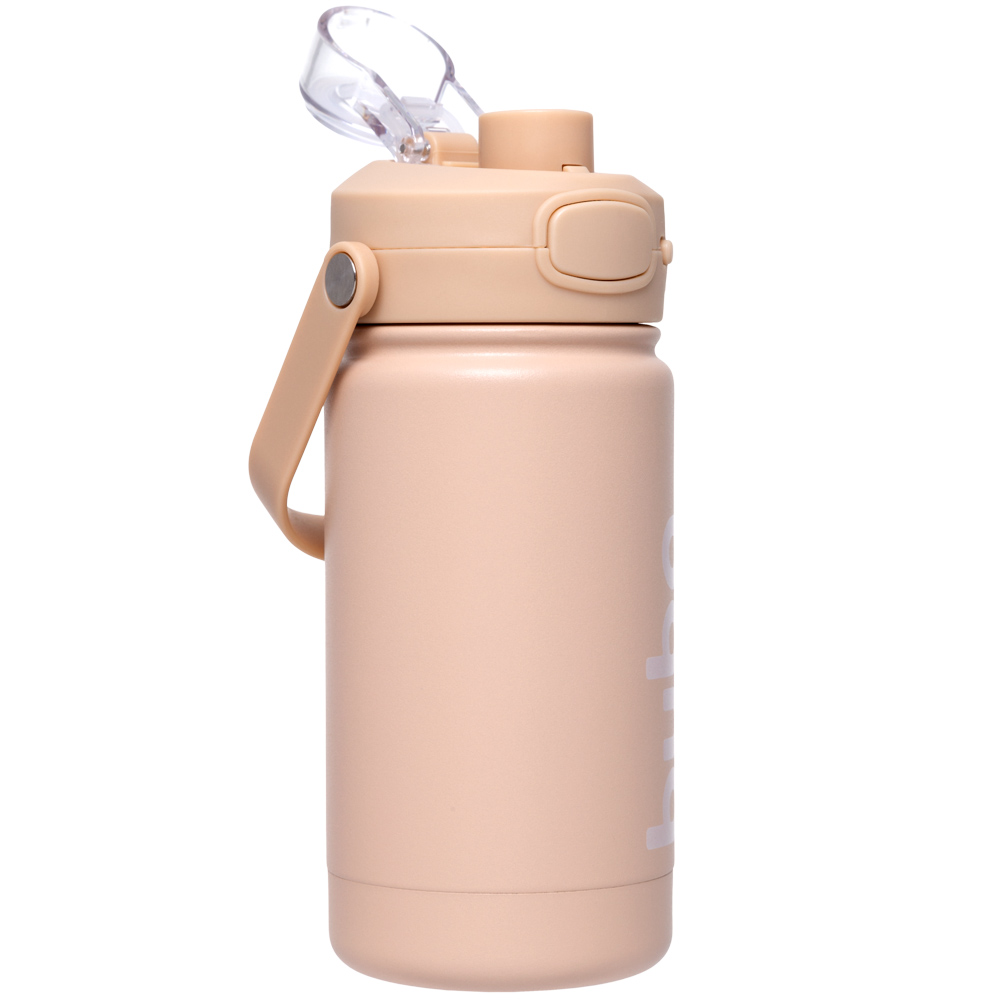 Garrafa Térmica Infantil Parede Dupla Inox 350ml Bege - Buba
