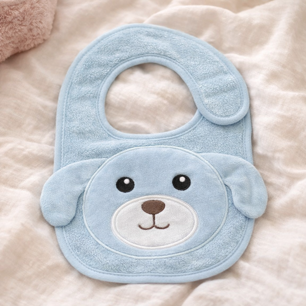 Babador Power Sec Animado Cachorro Azul - Laço Bebê