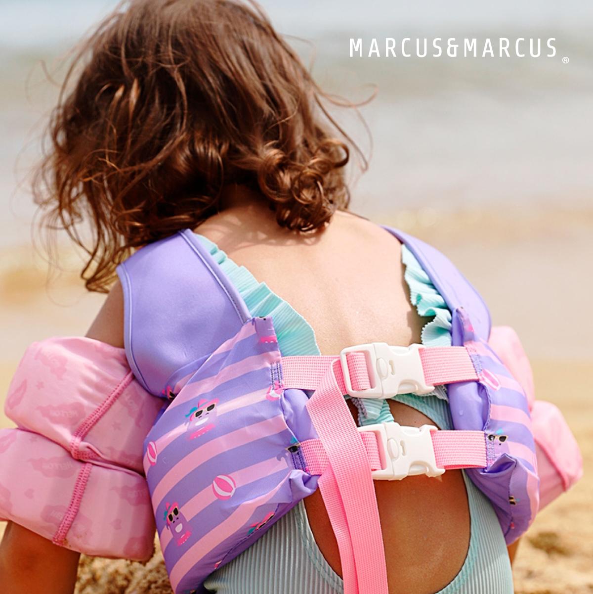 Boia de Braço Infantil com Colete Baleia Willo Rosa - Marcus & Marcus