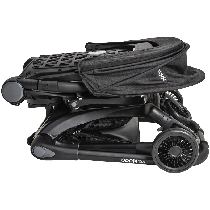 Carrinho de Bebê com Moisés Kiddo Savvy 360° Preto