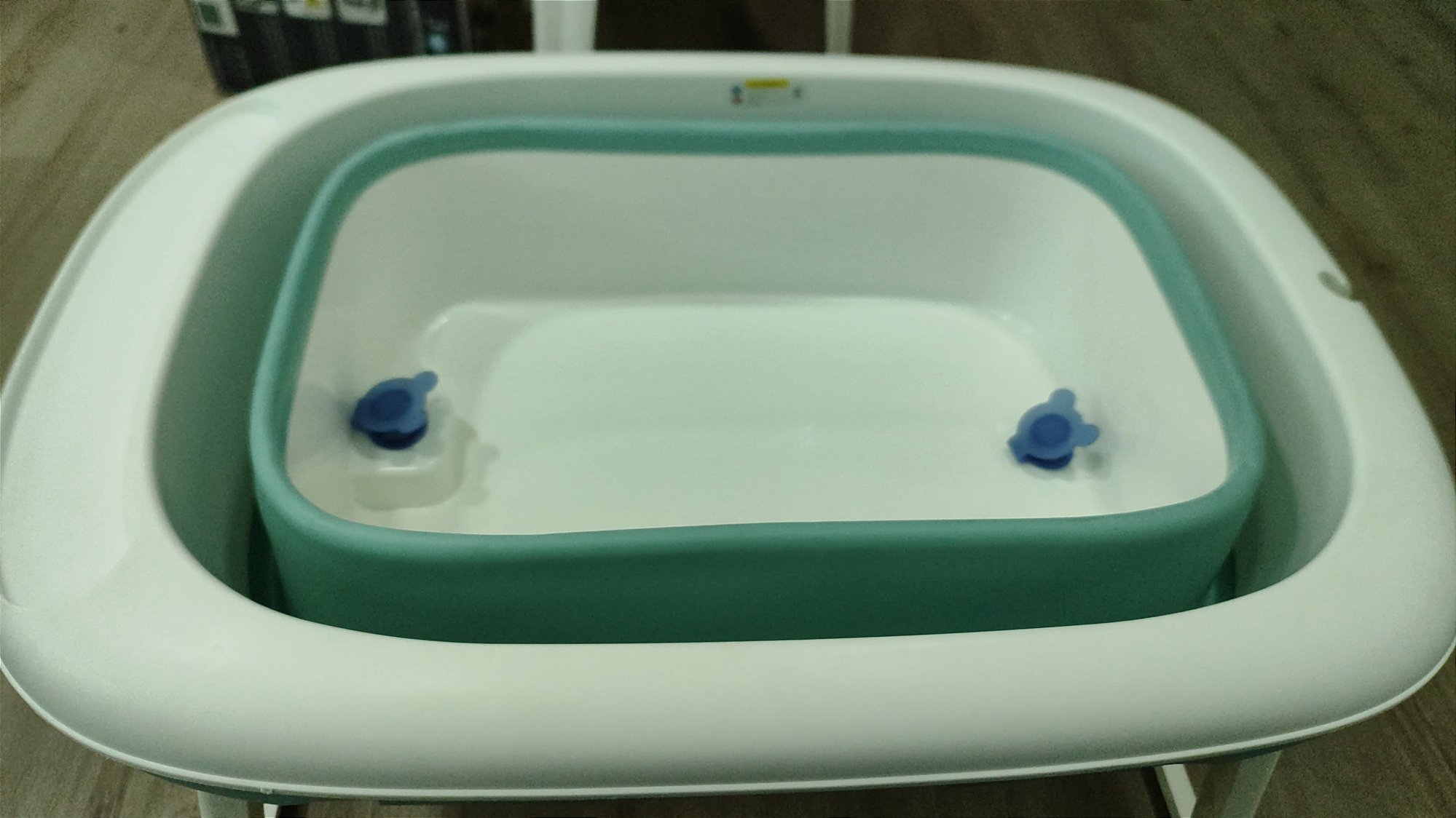 BABY OPEN BOX - Banheira Dobrável Ofurô Luxo Azul (0 meses à 10 anos) - Baby Pil