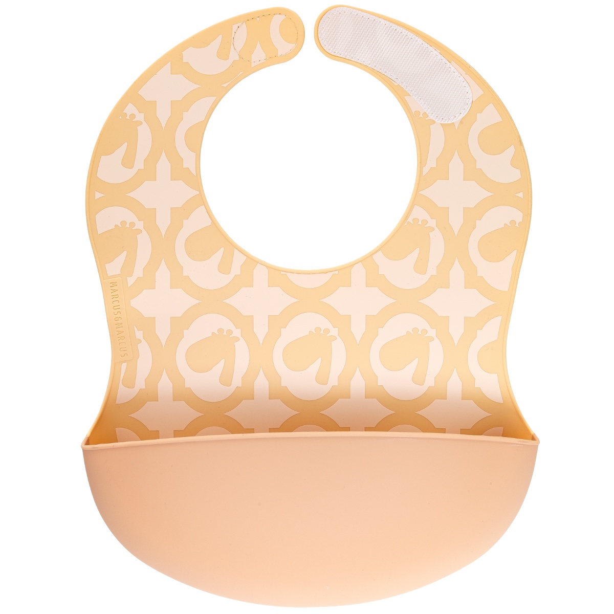 Babador de Silicone Grande Cobertura Total Amarelo Manteiga - Marcus & Marcus
