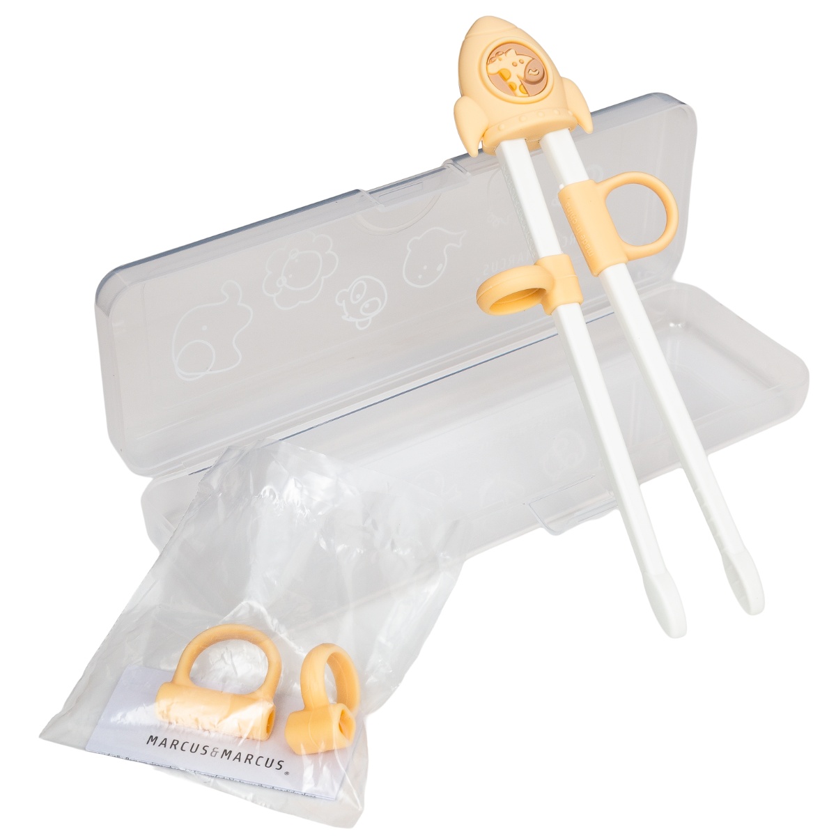 Hashi Infantil Para Treinamento Kids Com Case Amarelo Manteiga - Marcus & Marcus
