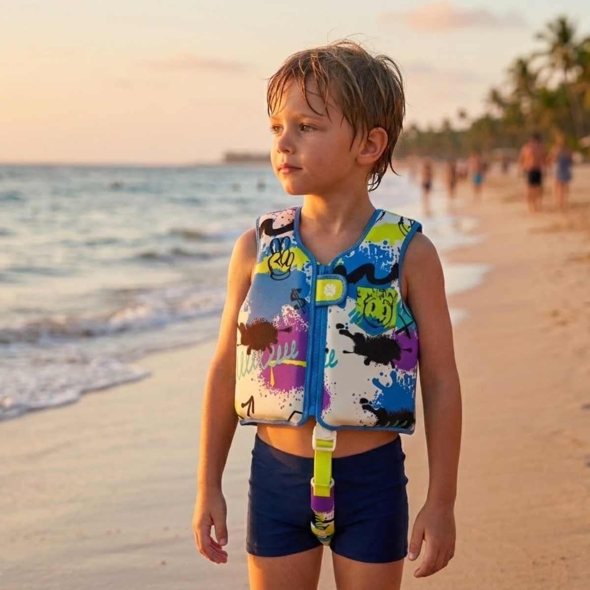 Colete Flutuador Infantil Neon Artístico G (19-30 Kg) - Marcus & Marcus