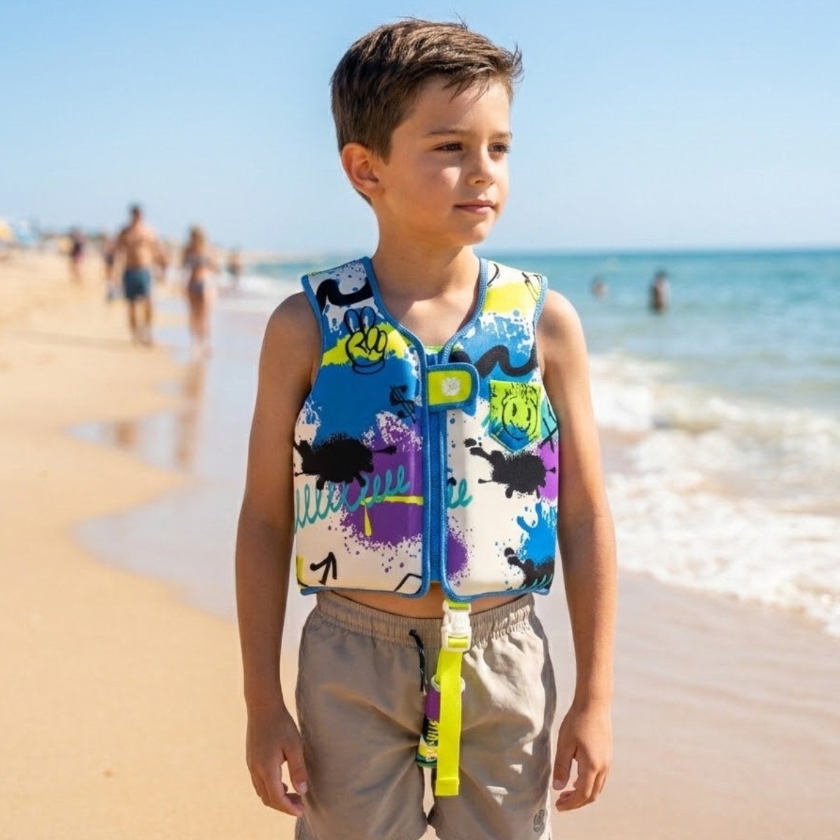 Colete Flutuador Infantil Neon Artístico G (19-30 Kg) - Marcus & Marcus