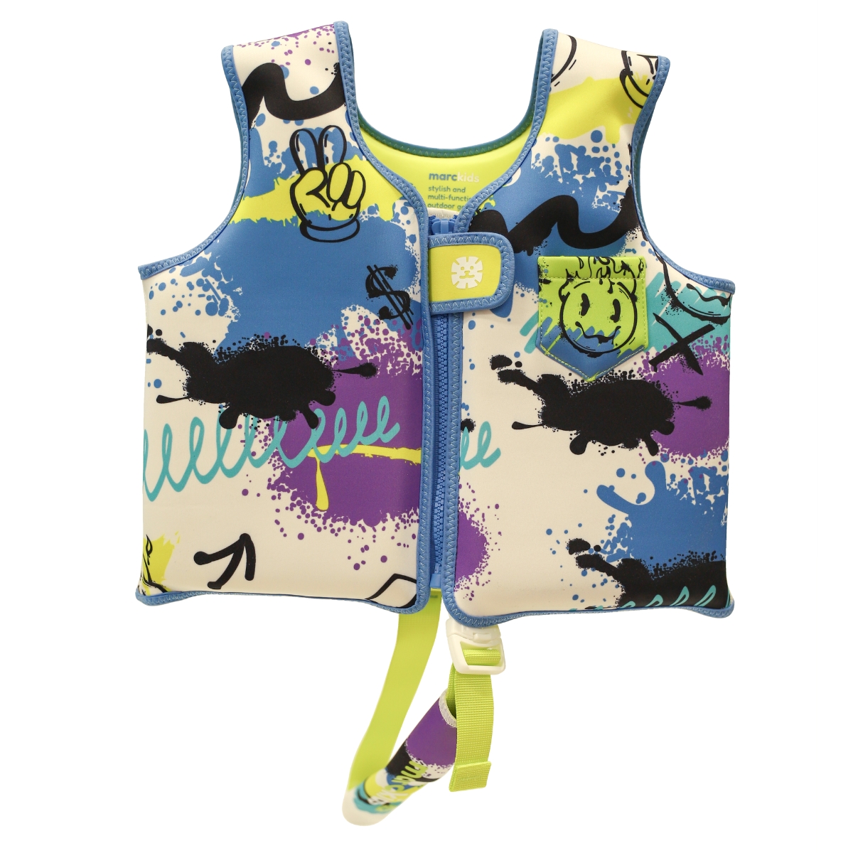 Colete Flutuador Infantil Neon Artístico G (19-30 Kg) - Marcus & Marcus