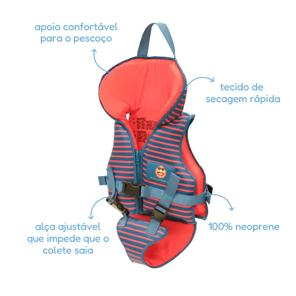 Colete Flutuador Infantil com Apoio para Pescoço Leão Marcus - Marcus & Marcus