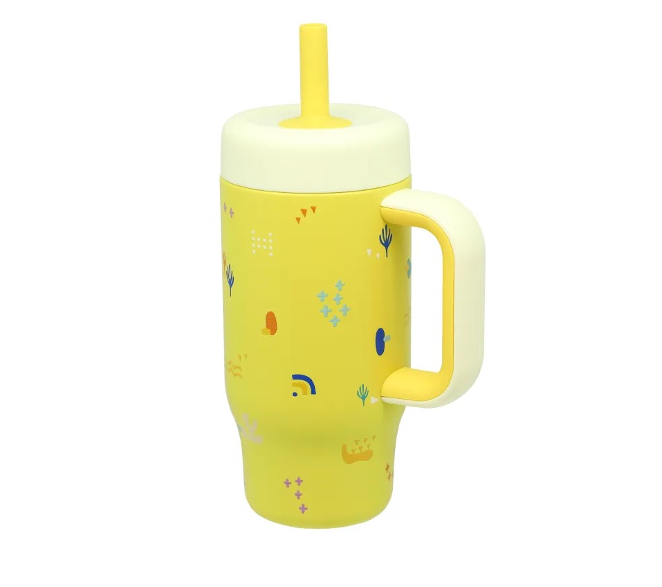Garrafa Térmica com Canudo e Alça Natureza 530ml - Marcus & Marcus