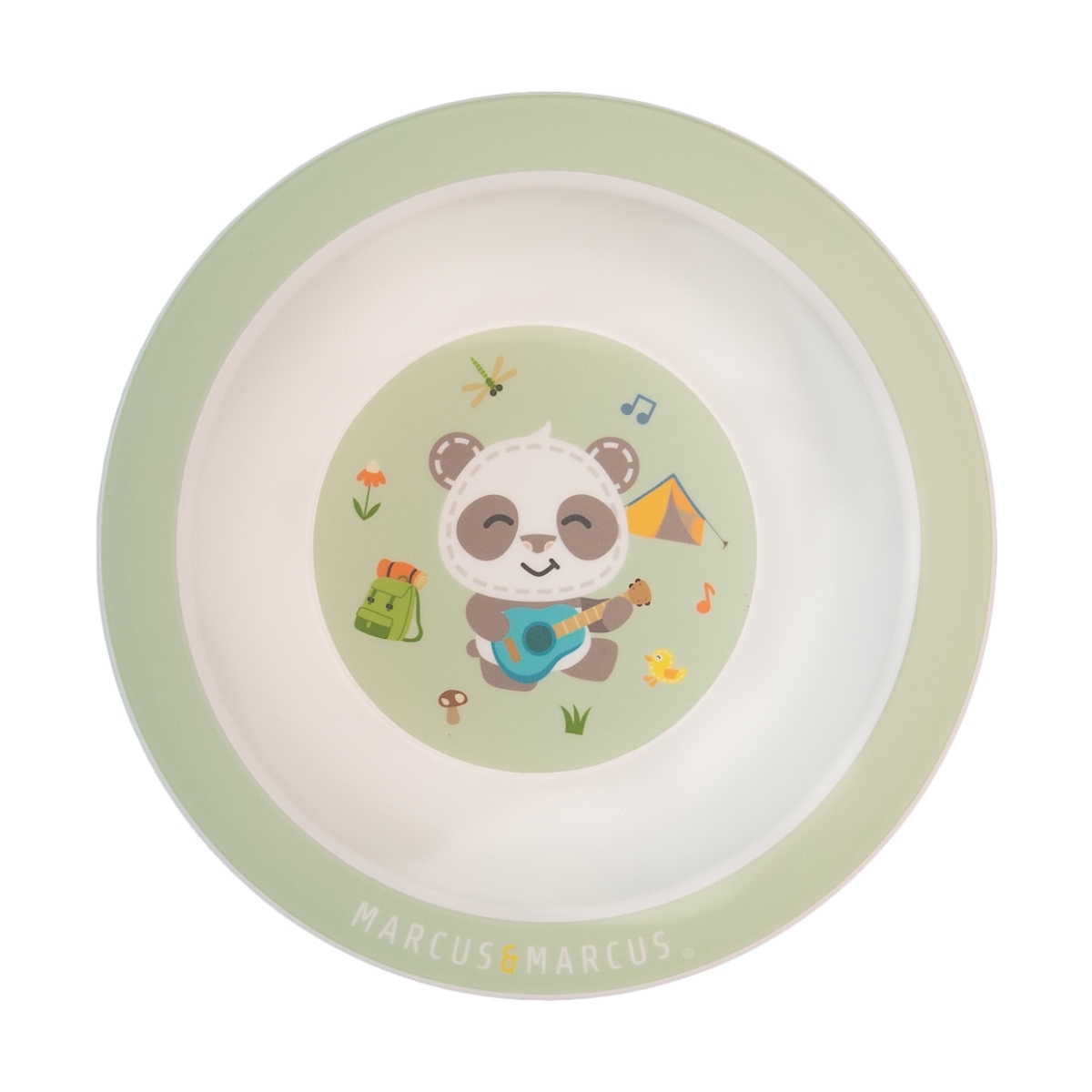Kit Alimentação Infantil Ecológico 5 Peças Marcus & Marcus (Prato, Tigela, Caneca, Colher e Garfo) Multicolorido
