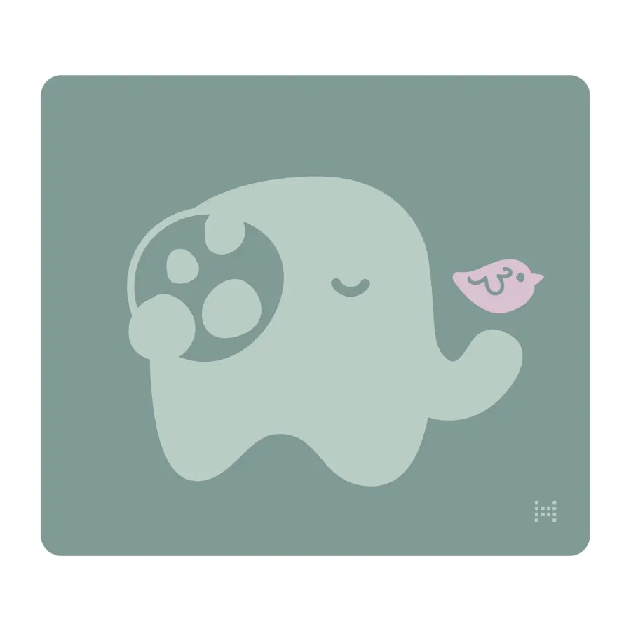 Jogo Americano em Silicone Elefante Ollie Verde Menta - Marcus & Marcus