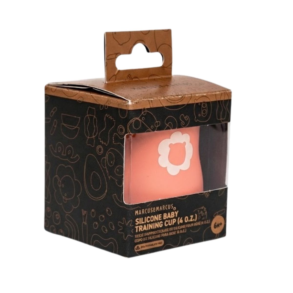 Copo Anatômico em Silicone 120ml Coral - Marcus & Marcus