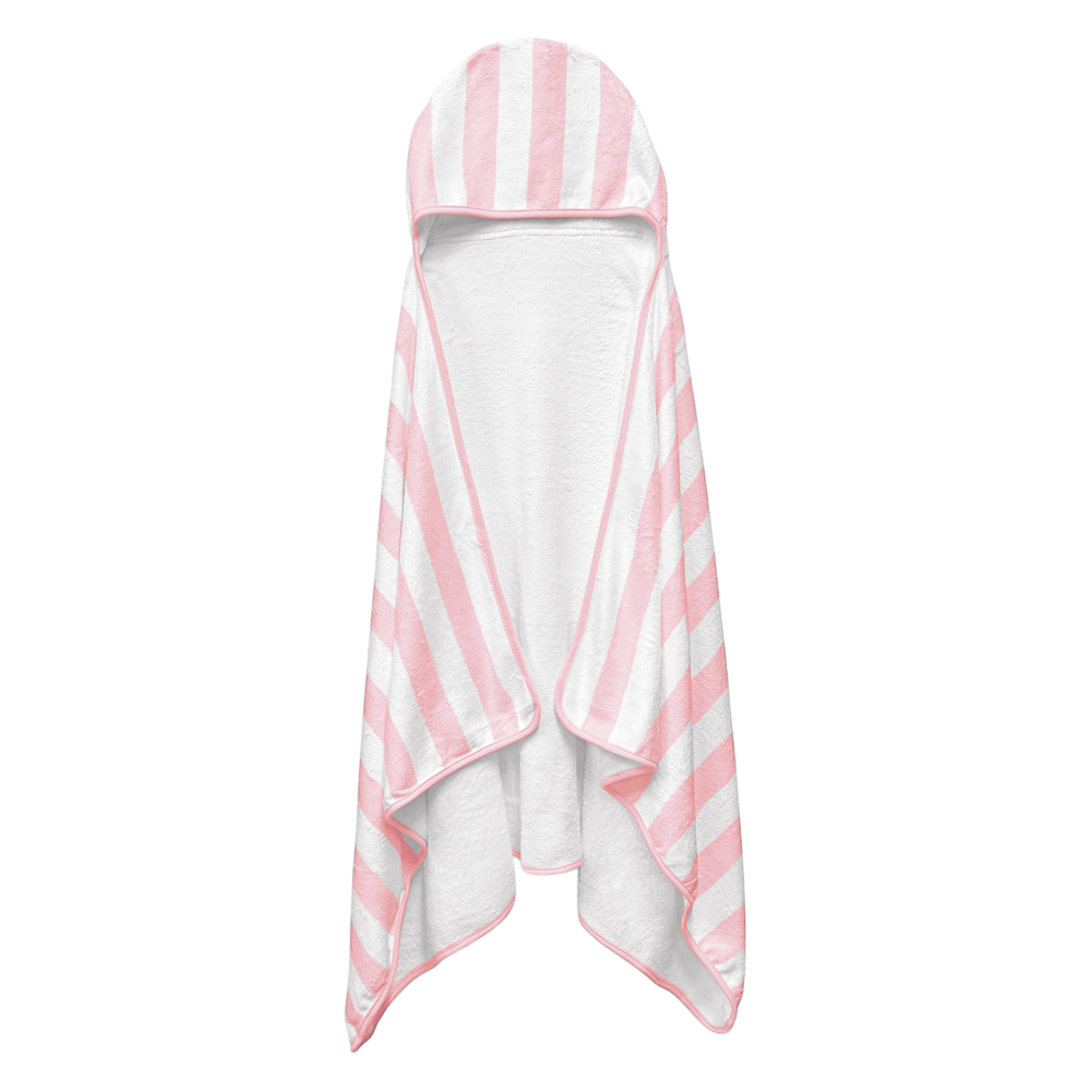 Toalha de Banho com Capuz Kids Power Sec 140x70cm Rosa Listrada
