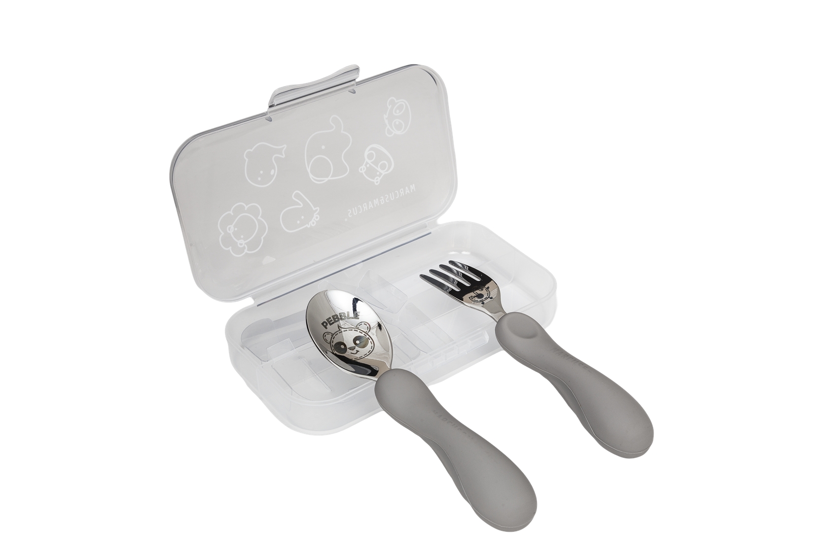 Kit Alimentação Panda Pebble Cinza Claro - Marcus & Marcus