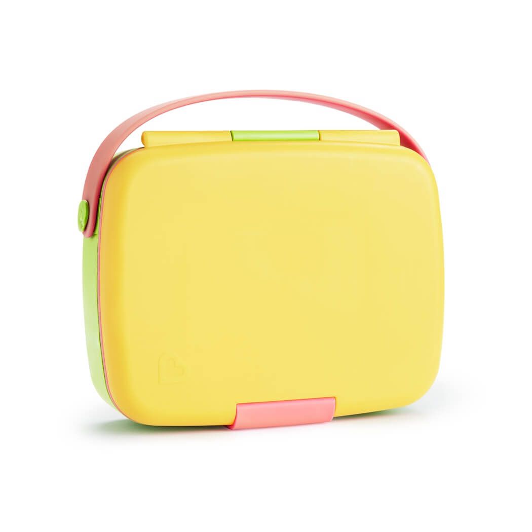 Baby Open Box - Lancheira Bento Box com Talheres Amarelo/Verde/Rosa - Munchkin