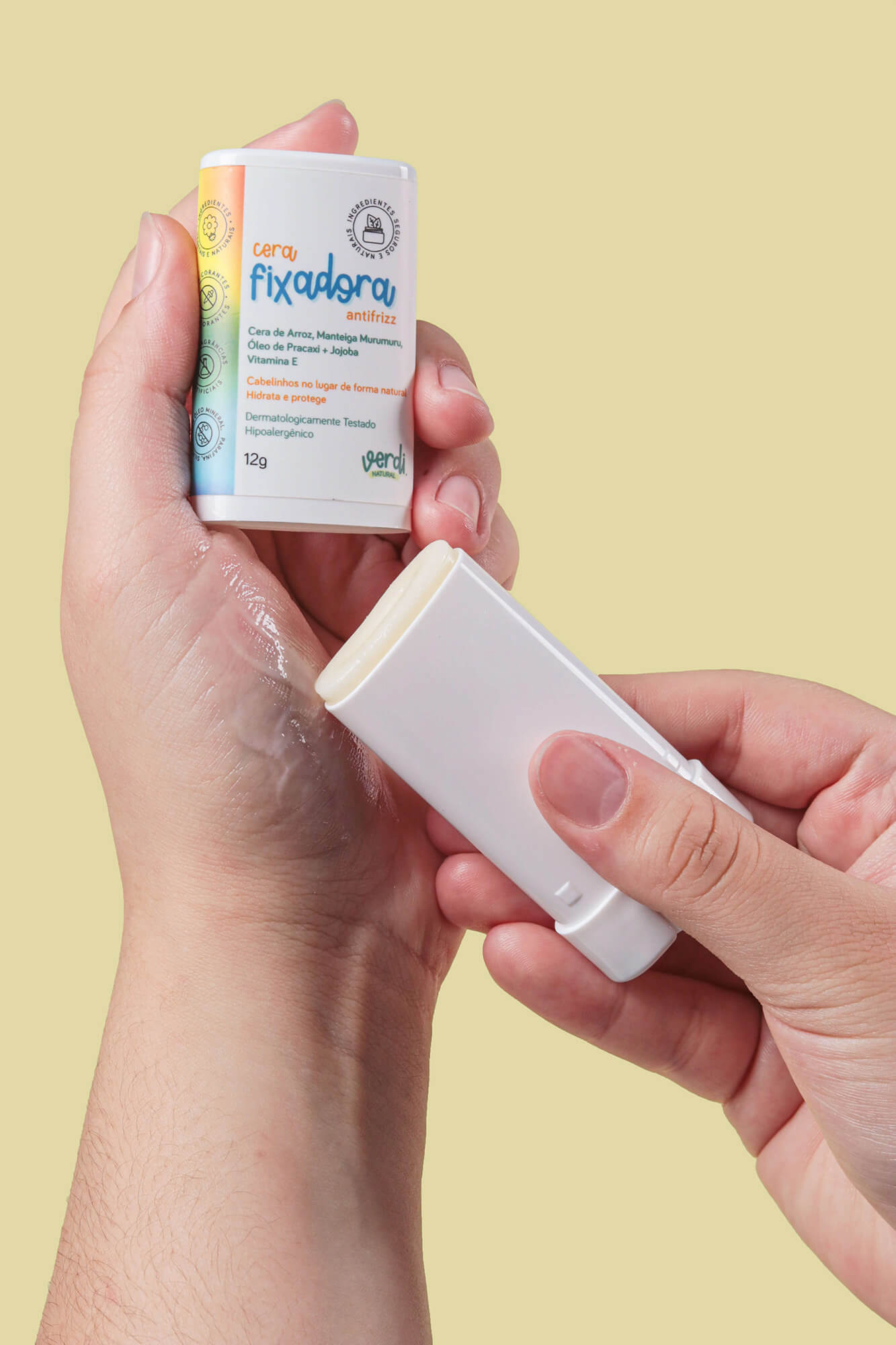 Cera Fixadora Antifrizz Infantil Natural - Verdi Natural