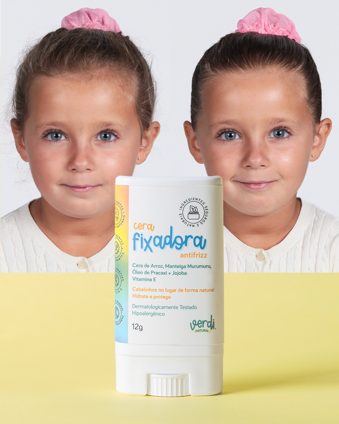 Cera Fixadora Antifrizz Infantil Natural - Verdi Natural