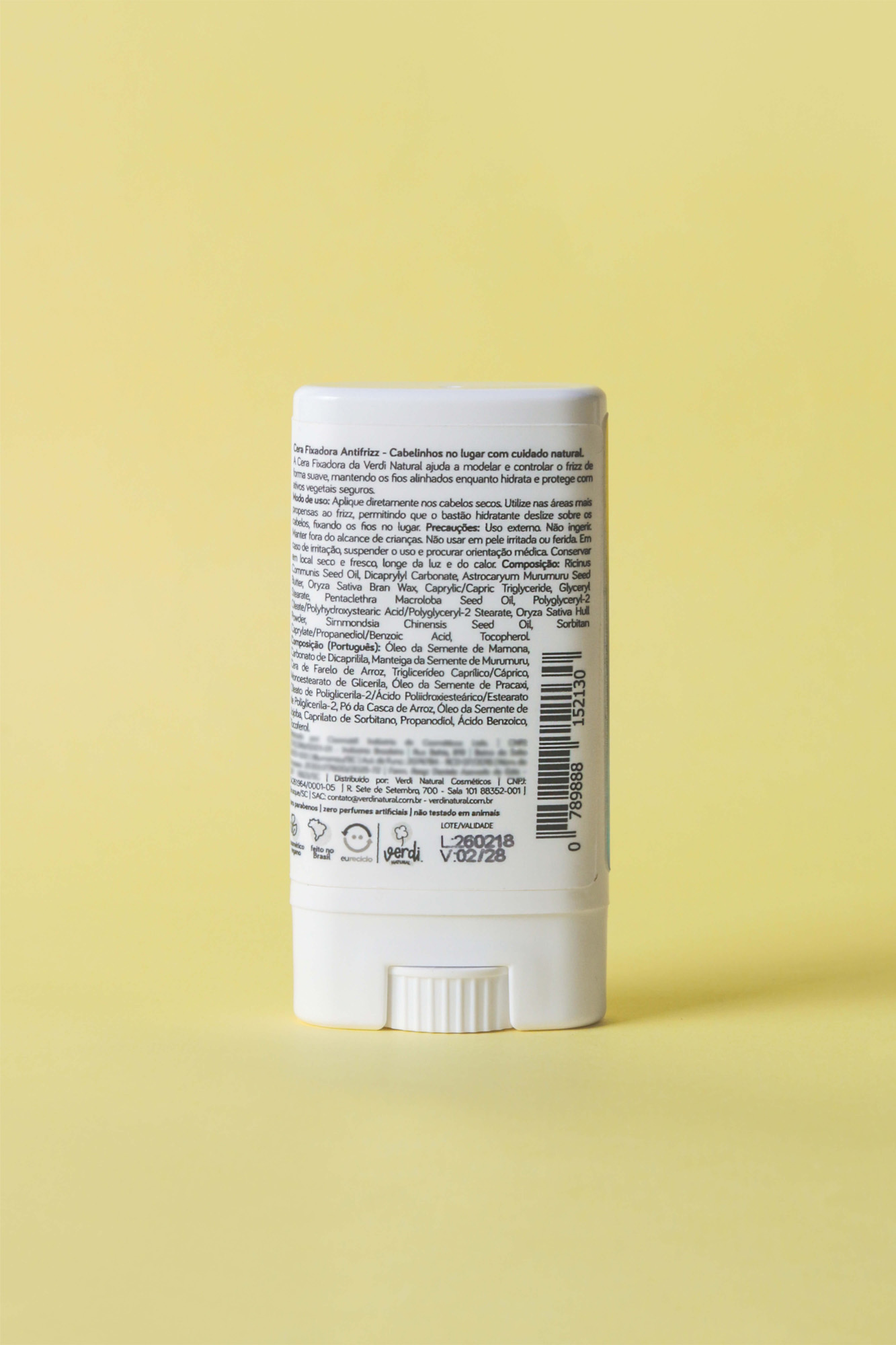 Cera Fixadora Antifrizz Infantil Natural - Verdi Natural