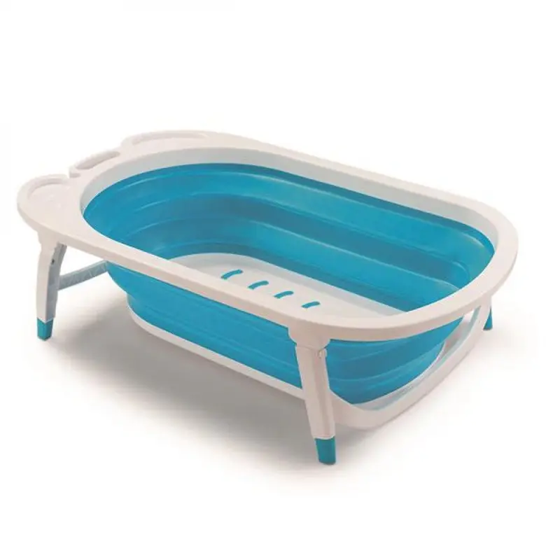 Banheira Dobrável Weego Flexibath Azul – Compacta, Portátil e Segura para Bebês