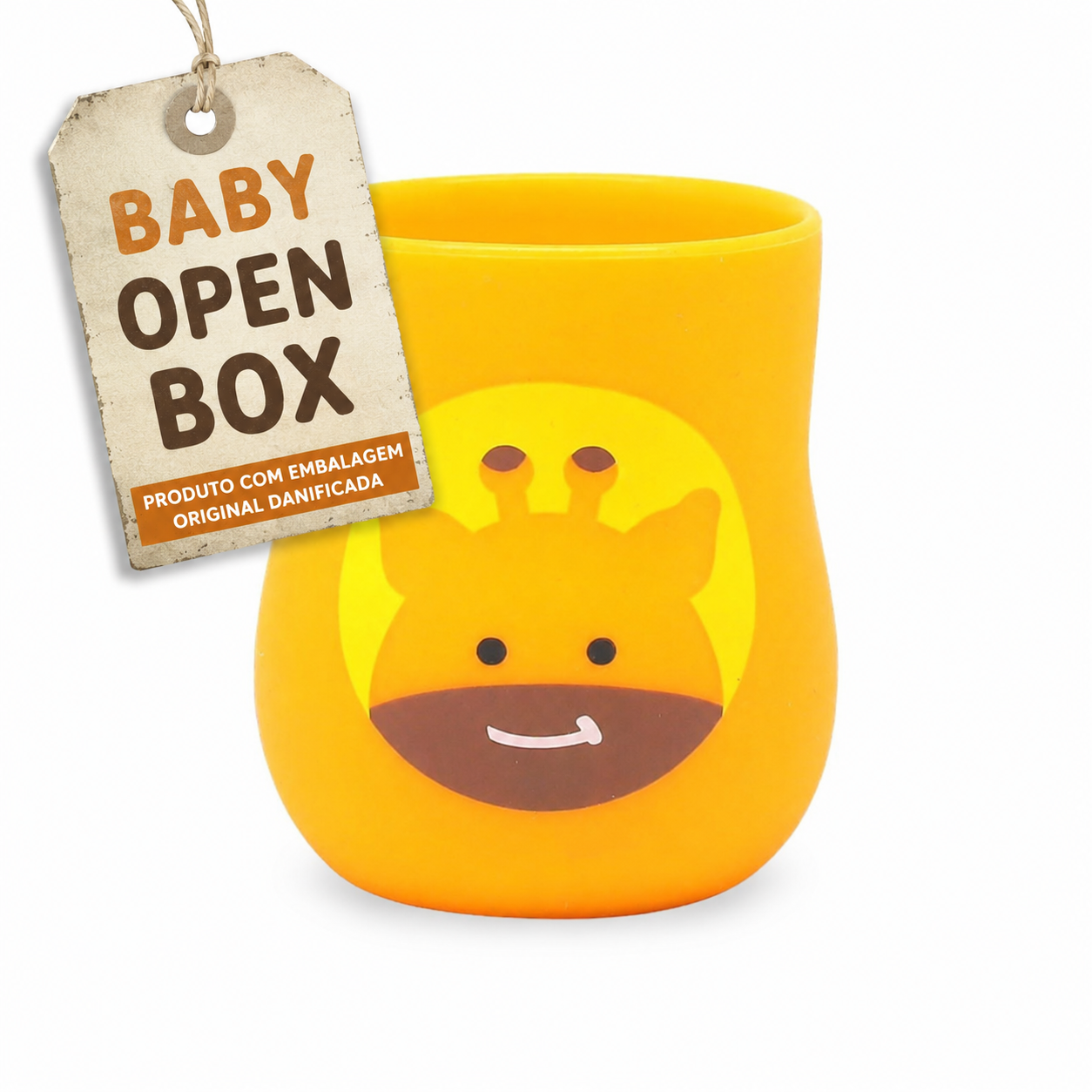 Baby Open Box - Copo Anatômico em Silicone 120ml Girafa - Marcus & Marcus