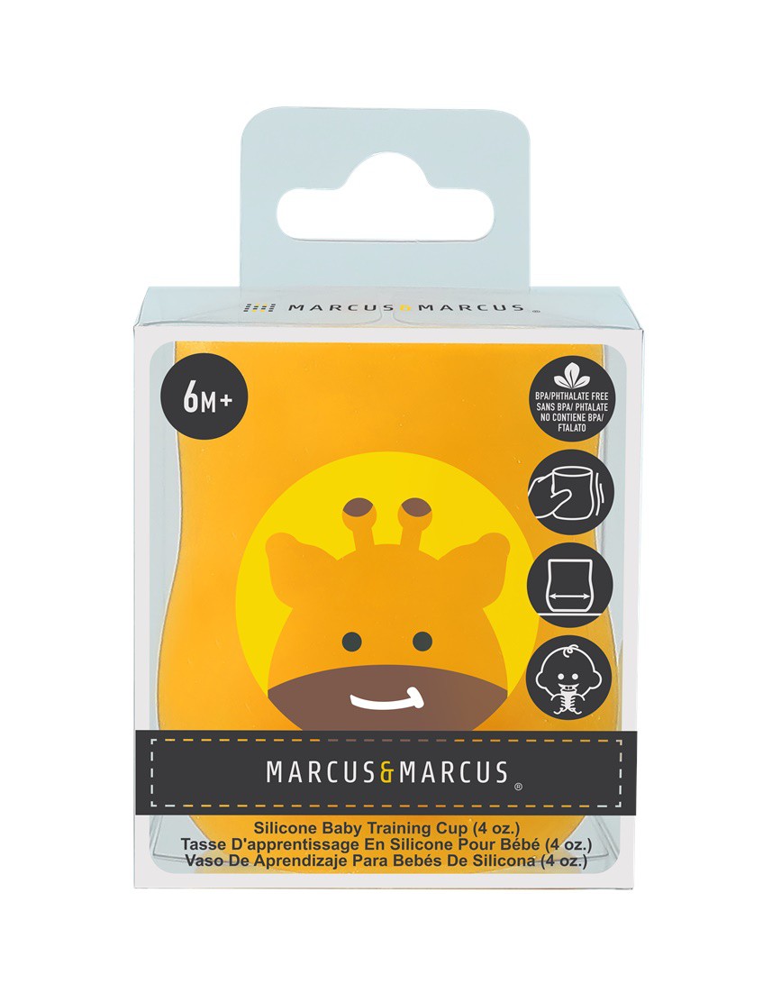 Baby Open Box - Copo Anatômico em Silicone 120ml Girafa - Marcus & Marcus
