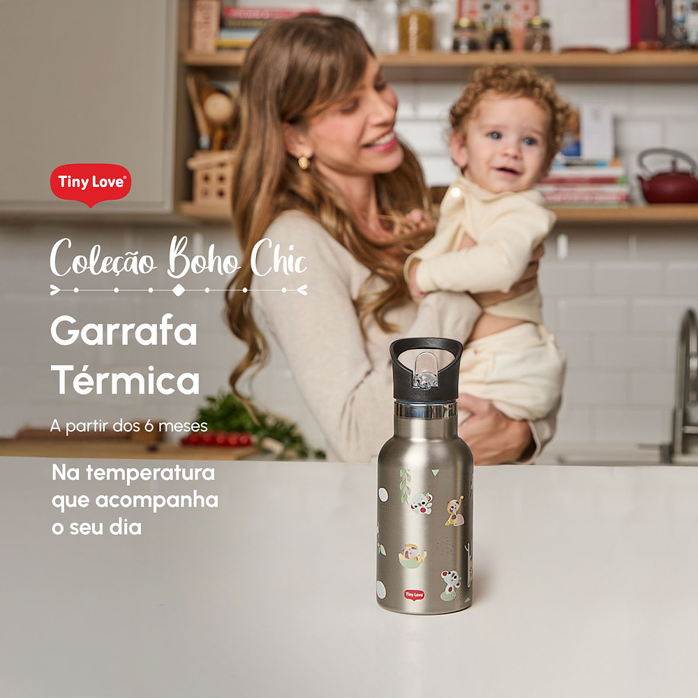 Garrafa Térmica Infantil Tiny Love Boho Chic 350ML em Inox