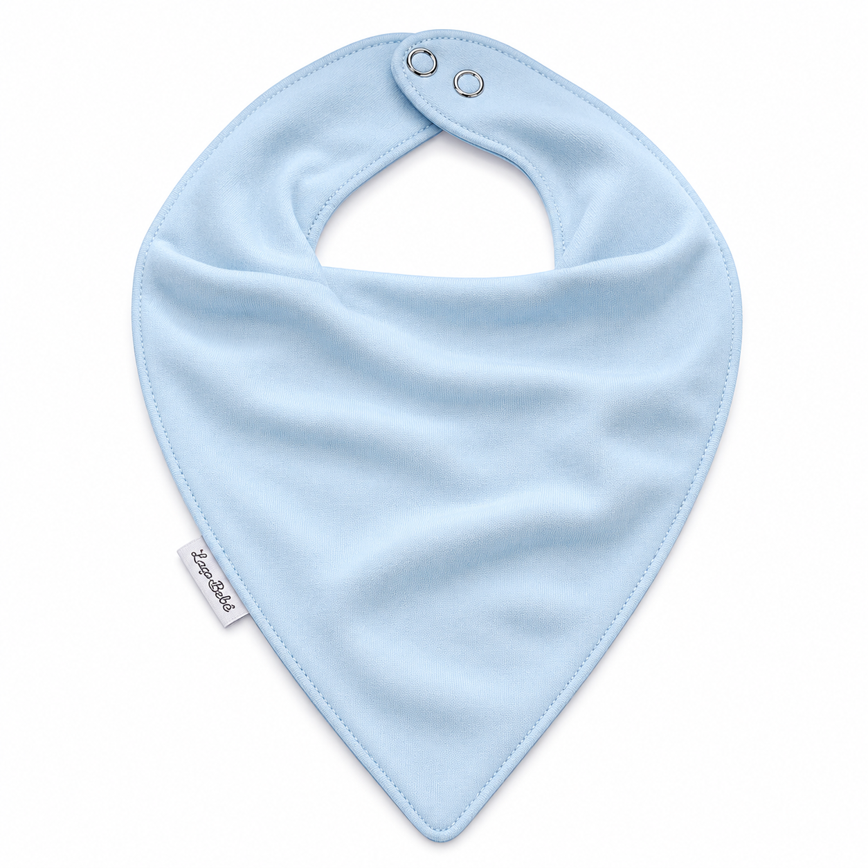 Babador Bandana Bamboo Laço Bebê - Azul Bebê