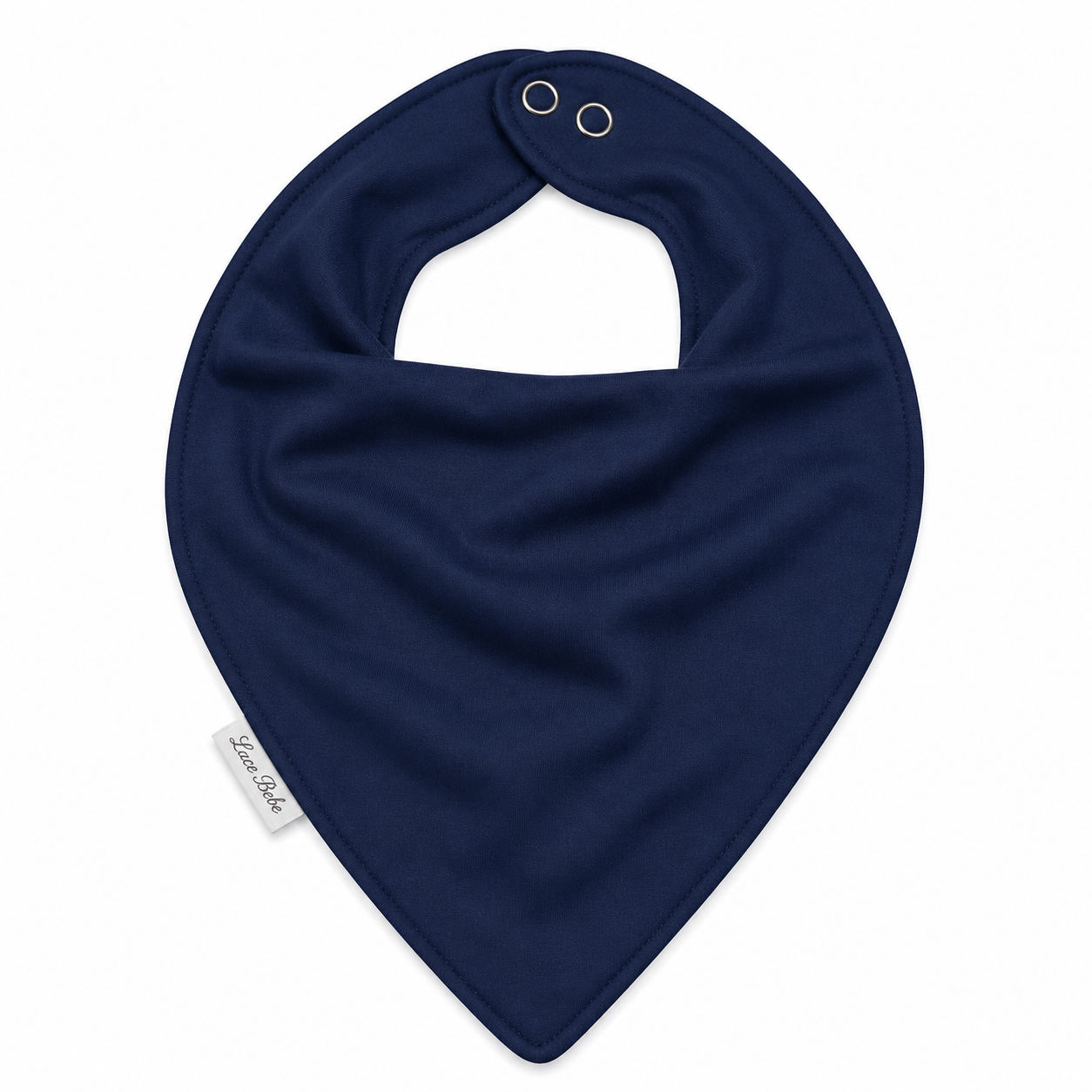 Babador Bandana Bamboo Laço Bebê - Azul Marinho