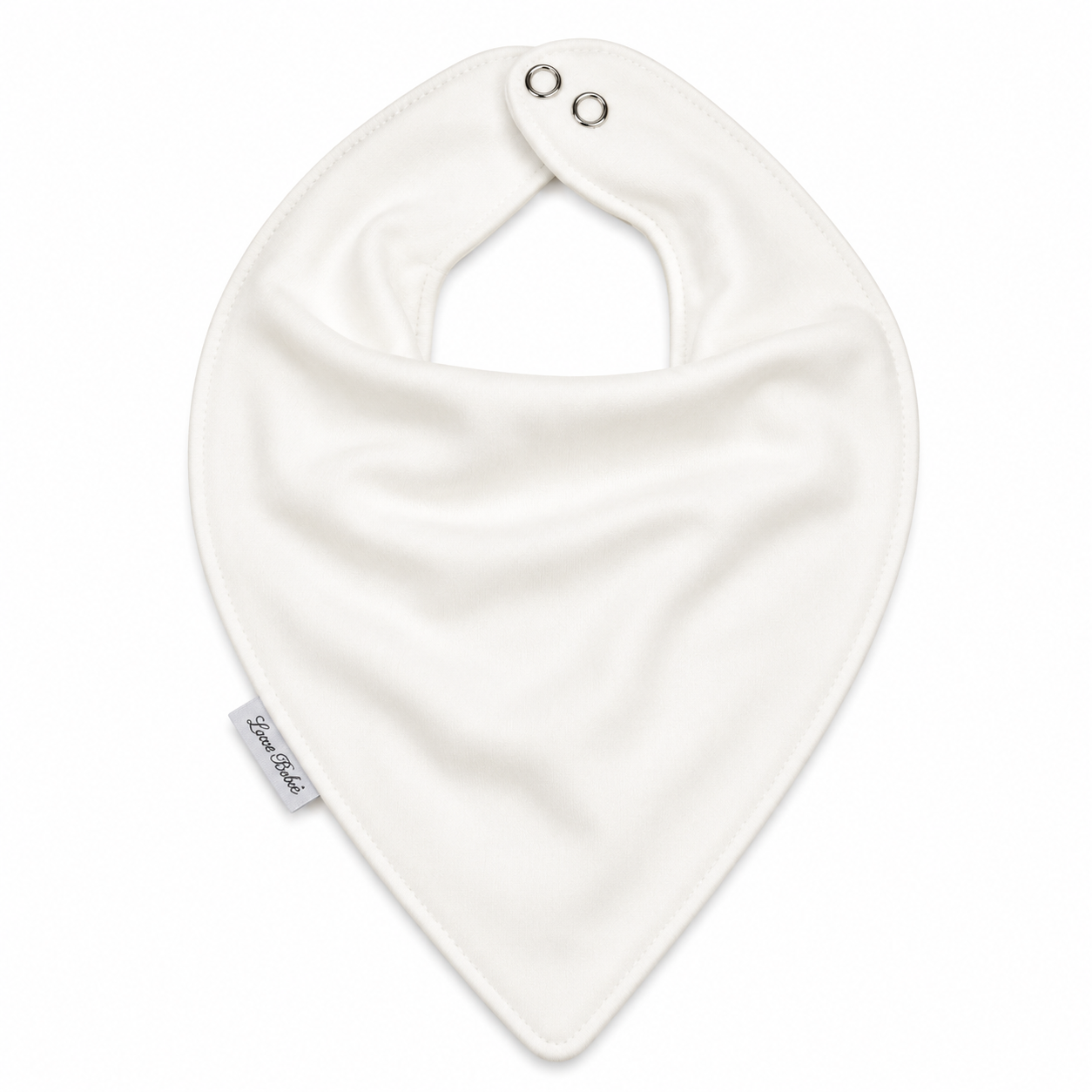 Babador Bandana Bamboo Laço Bebê - Off White