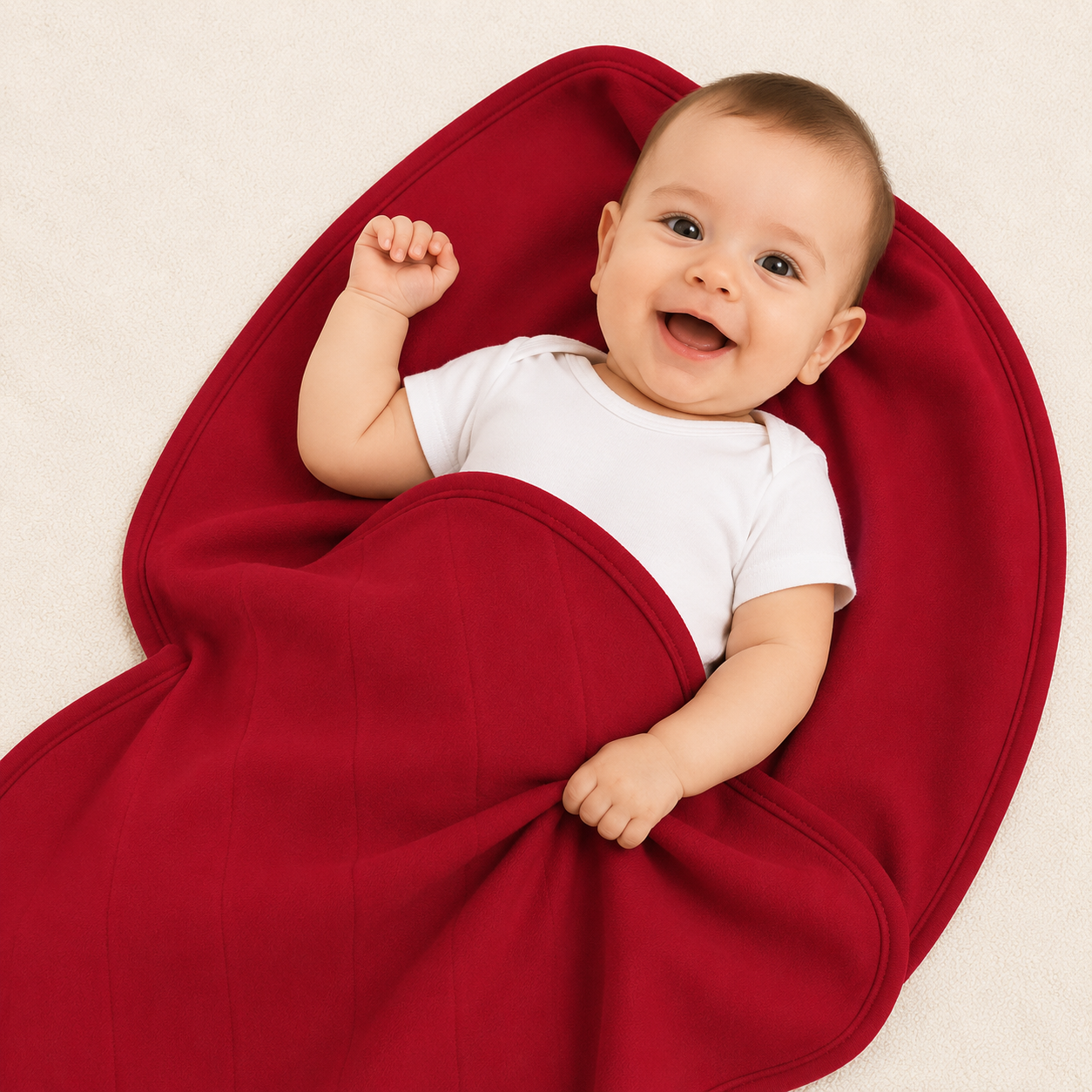 Manta Blanket Bebê 100% Algodão Laço Bebê - Vernelho