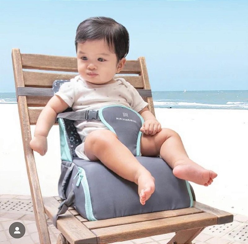 Baby Open Box - Bolsa que Vira Assento To Go Cinza - Marcus & Marcus