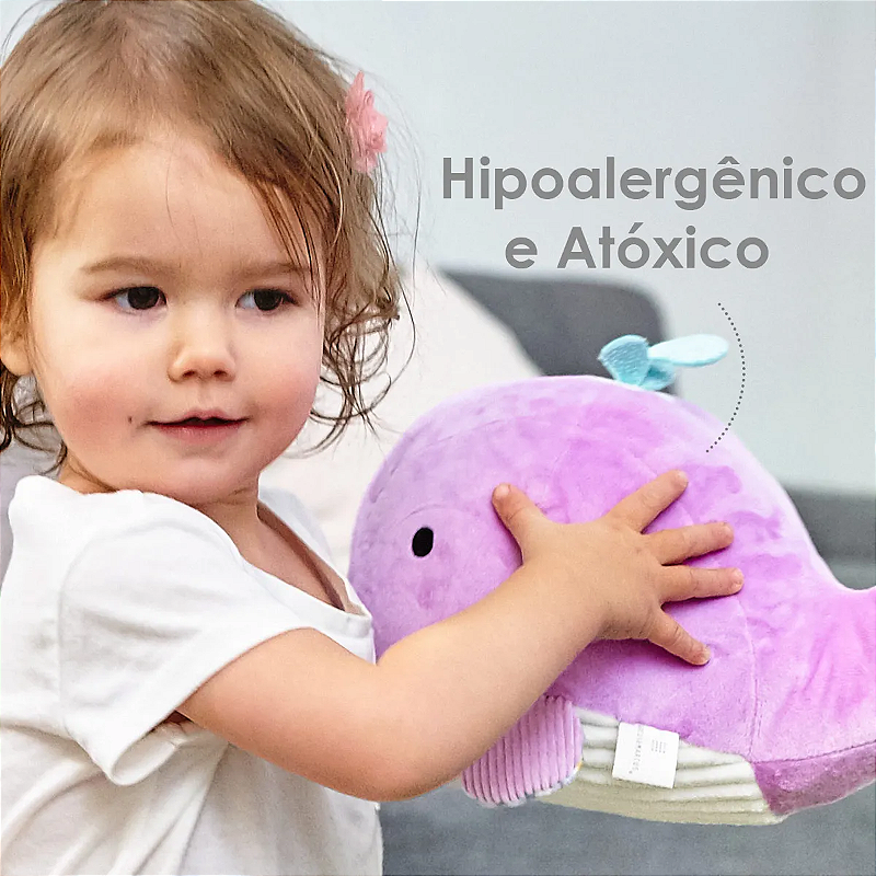 Baby Open Box - Pelúcia Baleia Willo Marcus & Marcus