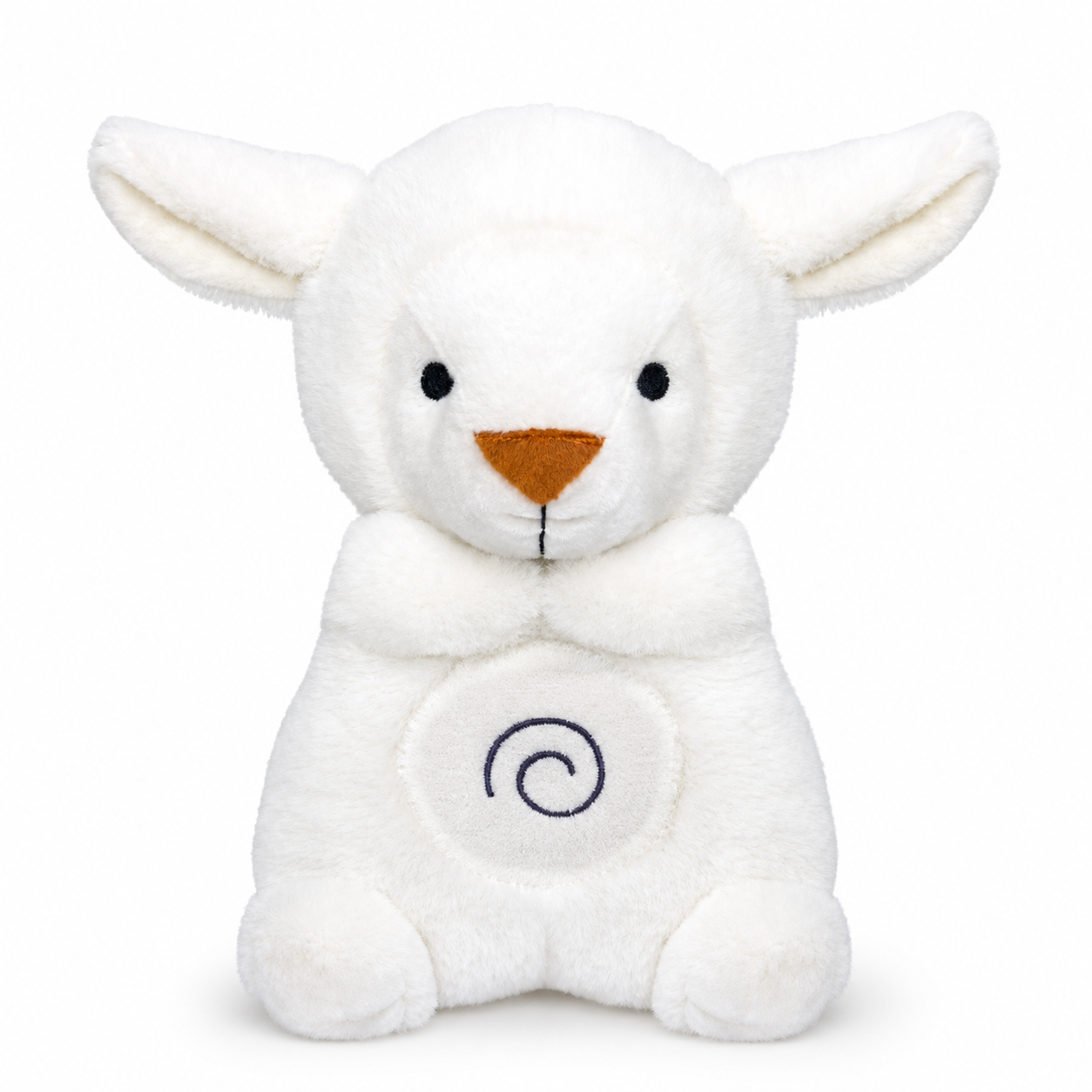 Minha Primeira Pelúcia Musical Laço Bebê com Luz e Respiração Ovelha Branco