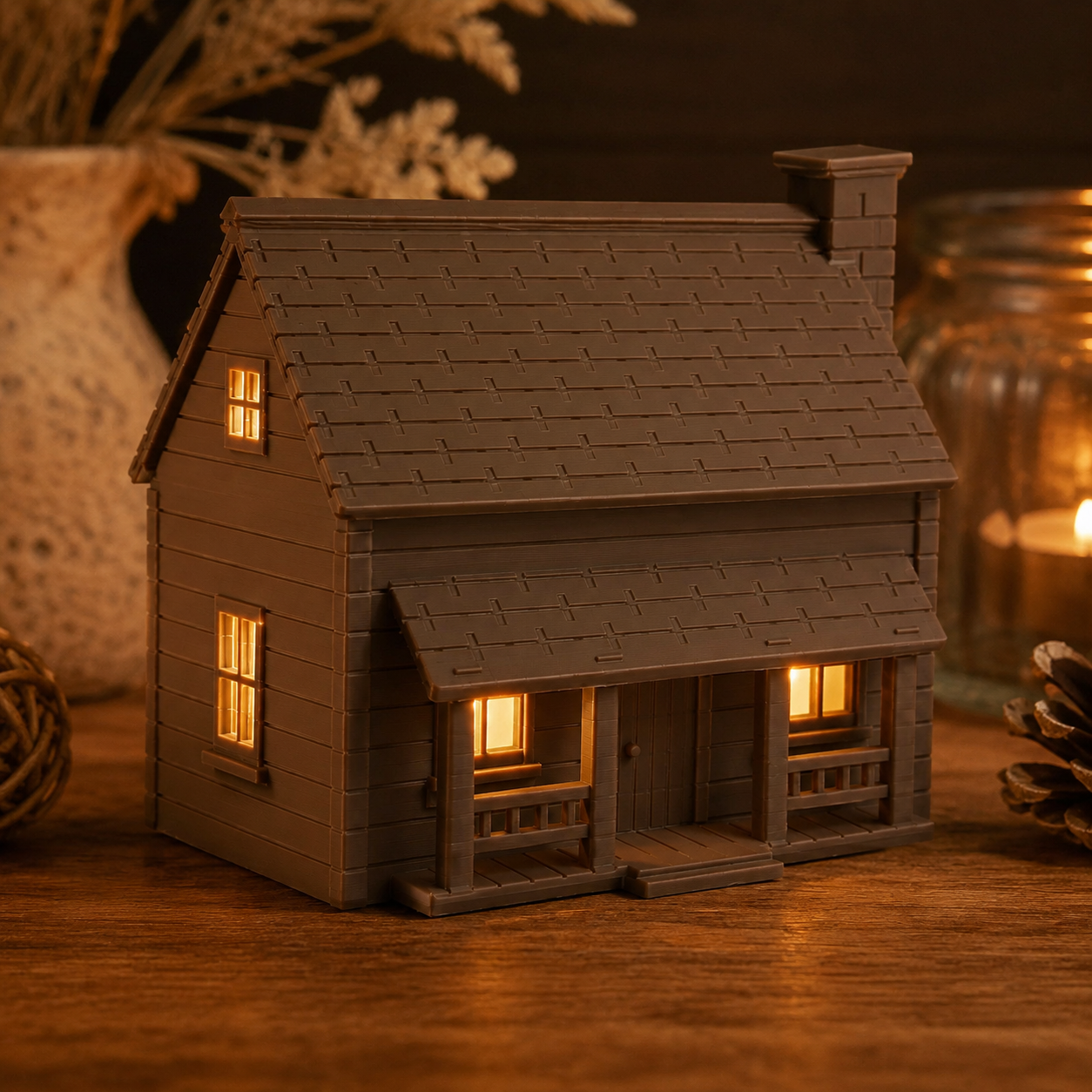 Casinha Decorativa da Pradaria com Iluminação Criandê