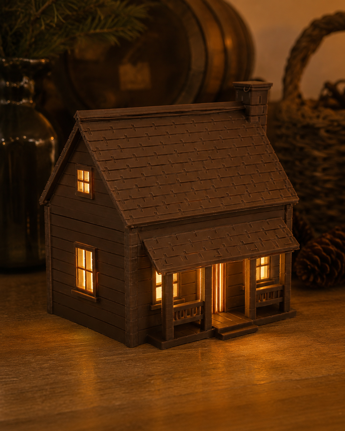 Casinha Decorativa da Pradaria com Iluminação Criandê