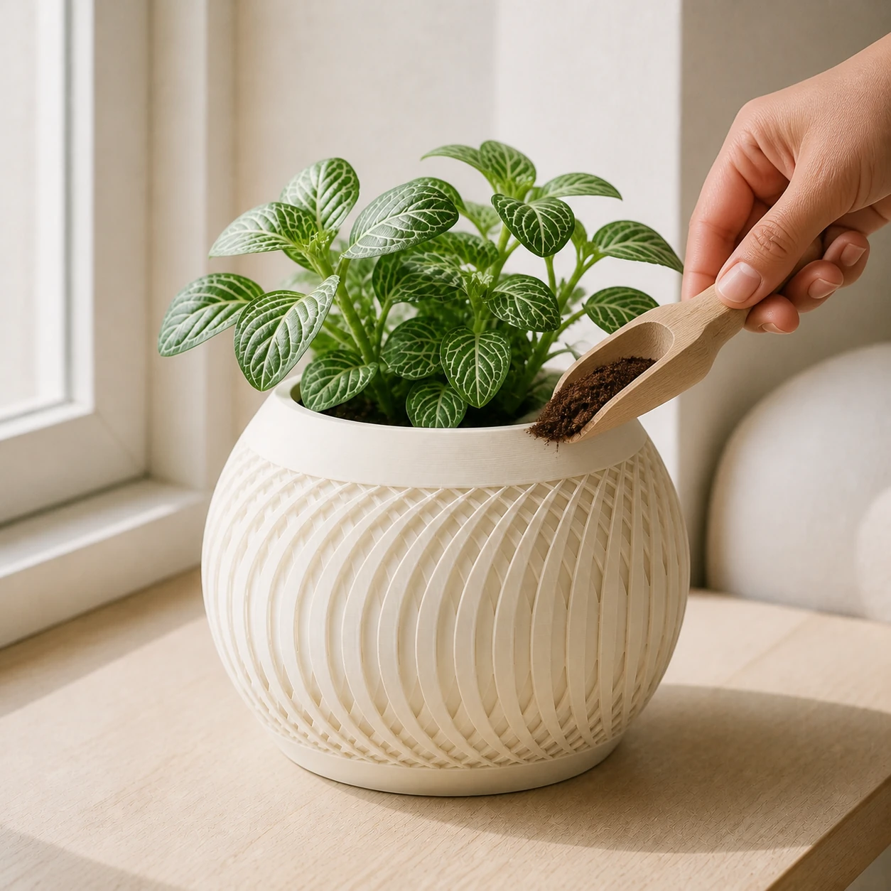 Vaso de Planta Ondulado Bianca Criandê