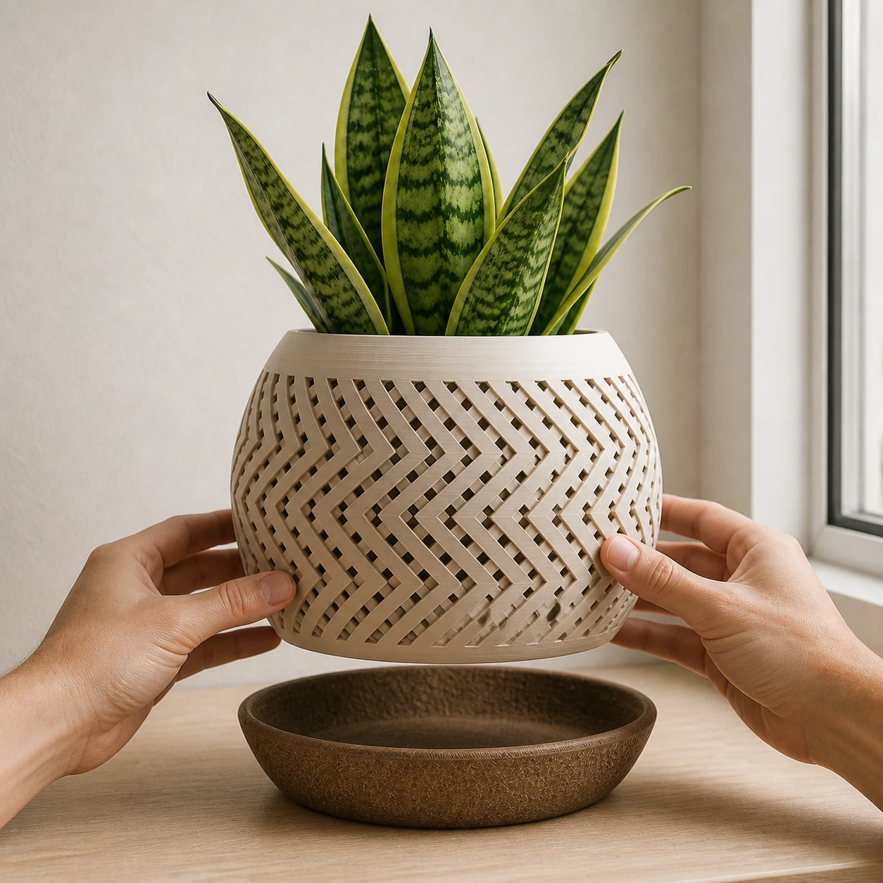 Vaso de Planta Zig Zag Criandê
