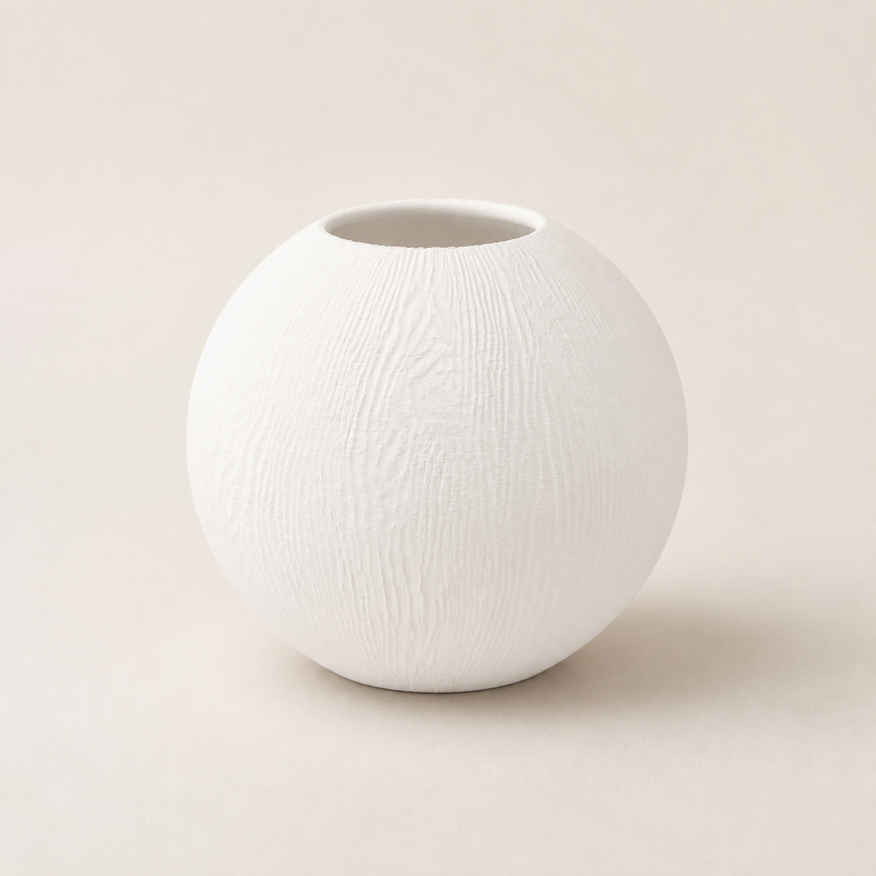 Vaso Esfera Efeito Madeira Criandê