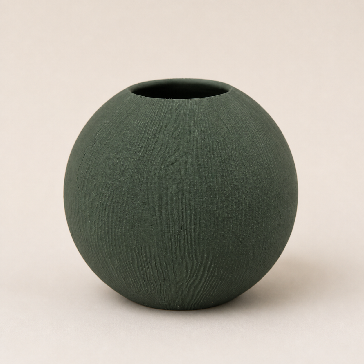 Vaso Esfera Efeito Madeira Criandê
