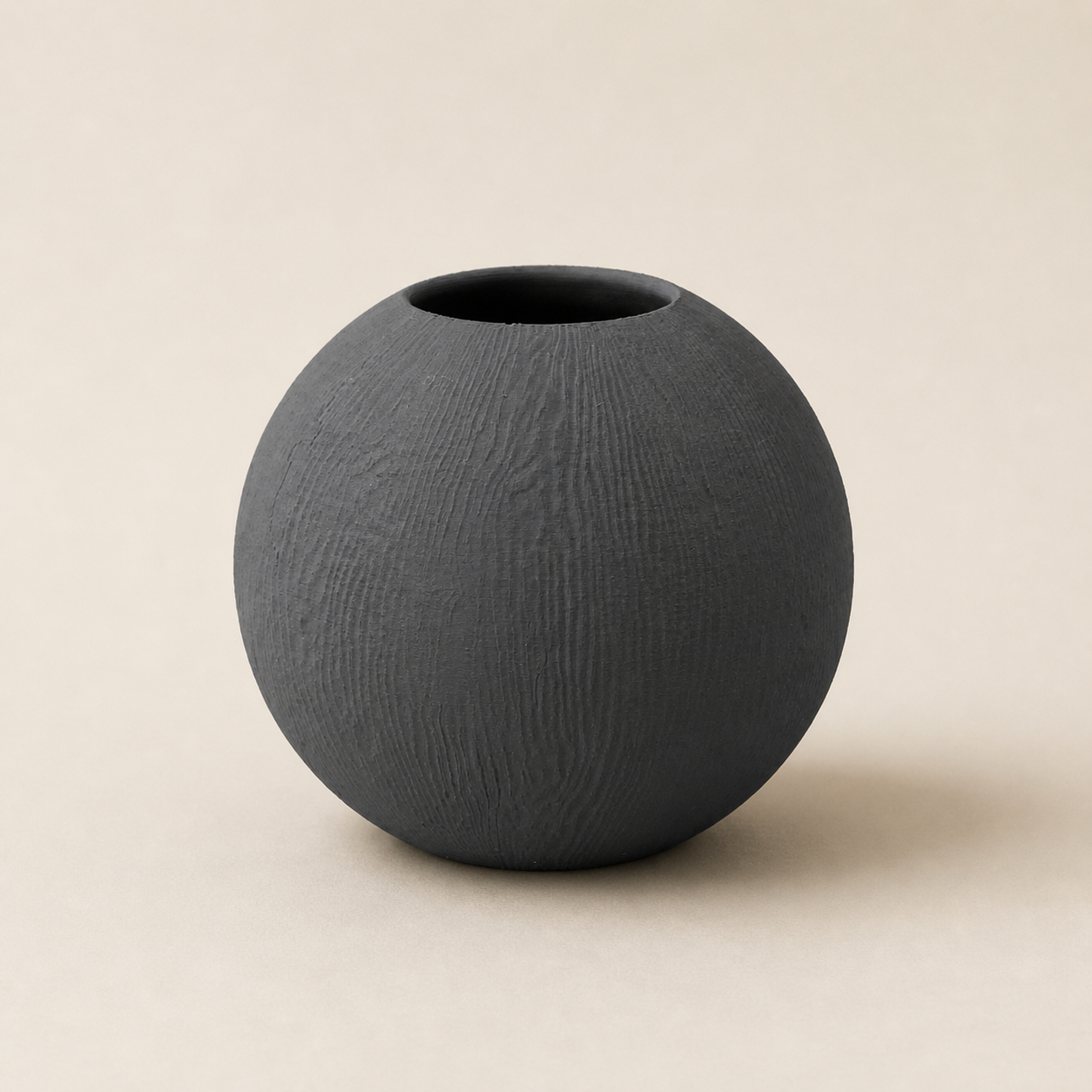 Vaso Esfera Efeito Madeira Criandê