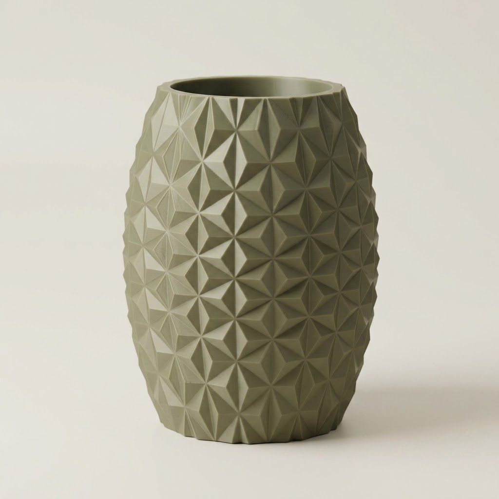 Vaso Prisma Facetado Geométrico Criandê