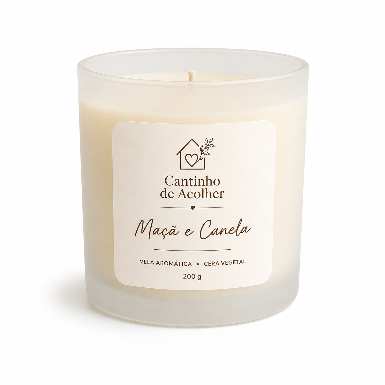 Vela Aromática Maçã & Canela 200g Cantinho de Acolher - Criandê