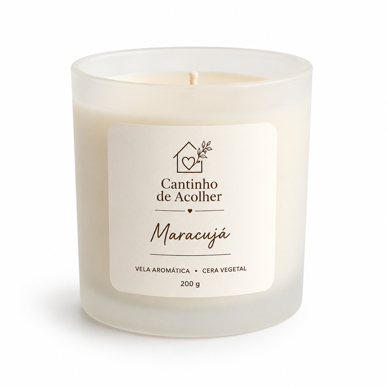 Vela Aromática Maracujá 200g Cantinho de Acolher - Criandê