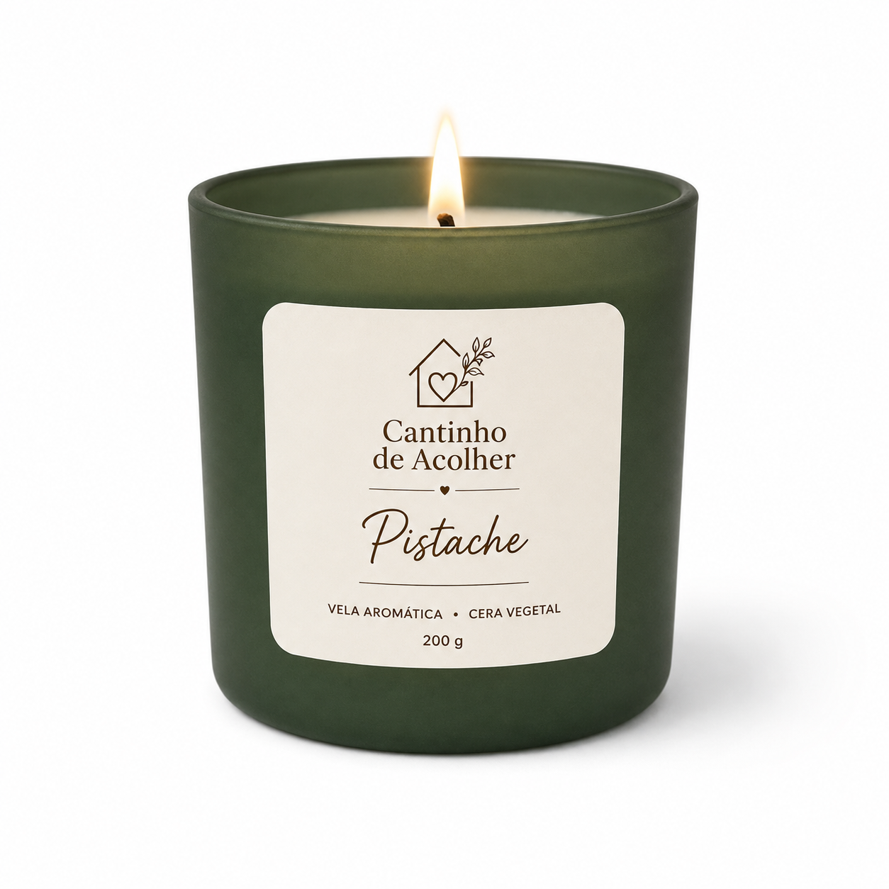 Vela Aromática Pistache 200g Cantinho de Acolher - Criandê