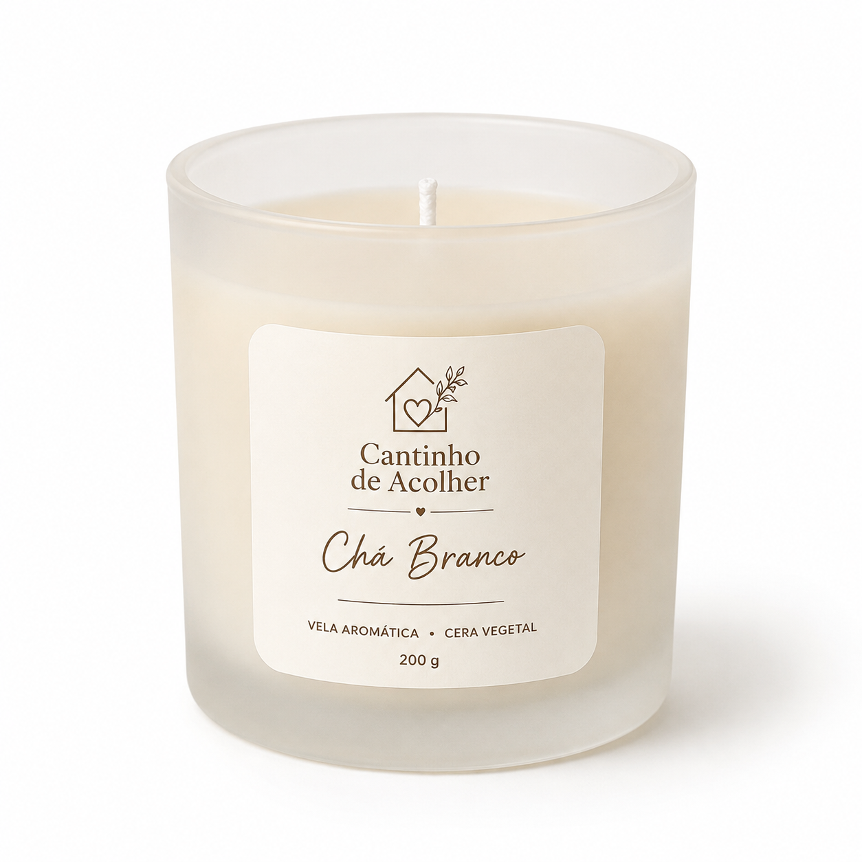 Vela Aromática Chá Branco 200g Cantinho de Acolher - Criandê